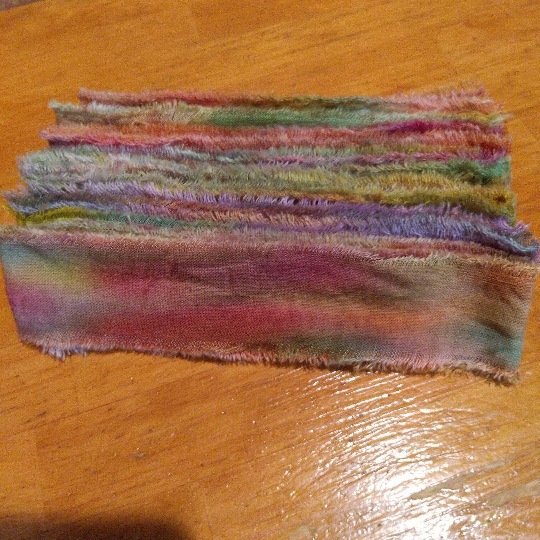 ②❣️蘭❣️。37ジャンクジャーナル素材。フリンジ加工裂き布リボン