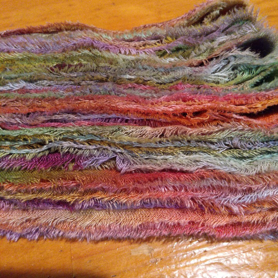 ②❣️蘭❣️。37ジャンクジャーナル素材。フリンジ加工裂き布リボン