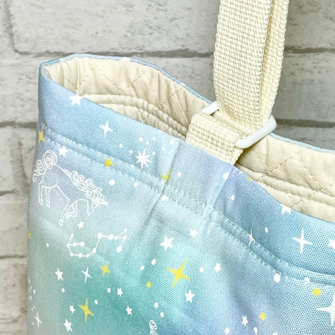 星座とユニコーン(グリーン)×ターコイズブルー　入園入学グッズ5点セット