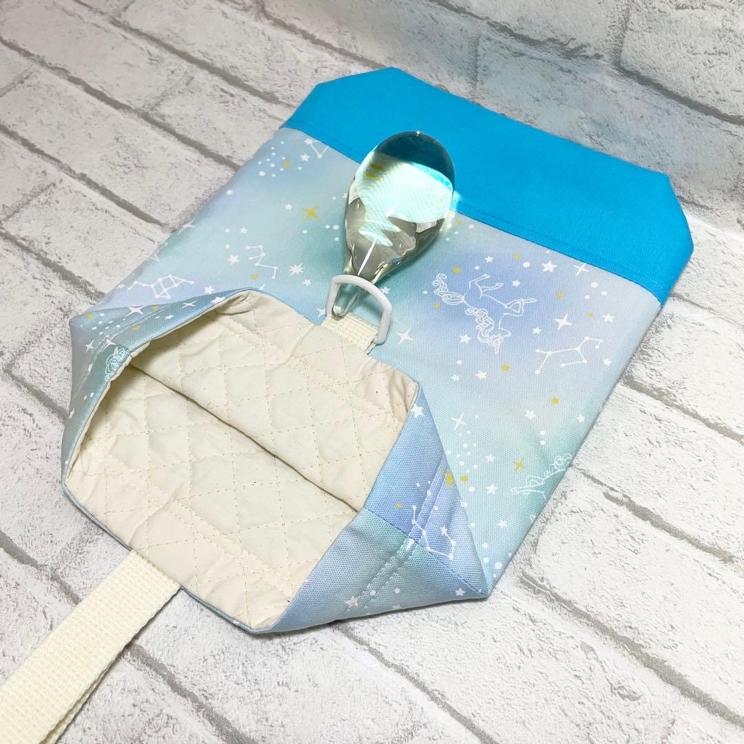 星座とユニコーン(グリーン)×ターコイズブルー　入園入学グッズ5点セット