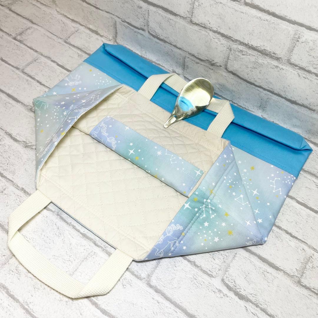 星座とユニコーン(グリーン)×ターコイズブルー　入園入学グッズ5点セット