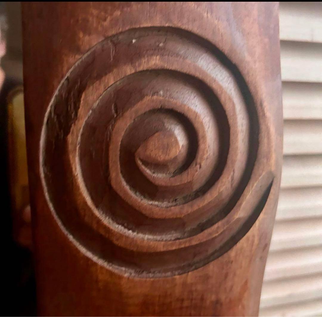 木彫りのミラー姿見 鏡 手彫り　バリ タイ アジア