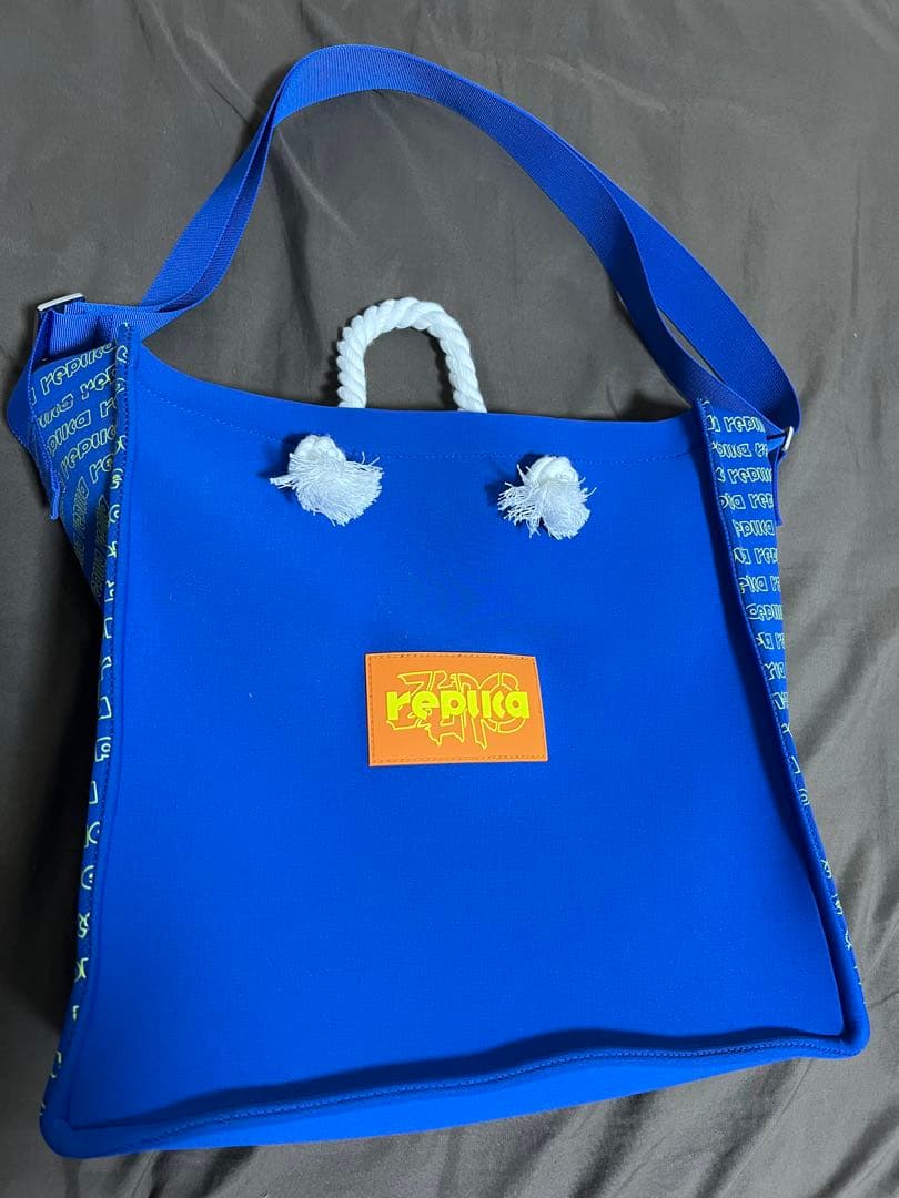 VAUNDY バッグ 青色 ロープハンドル