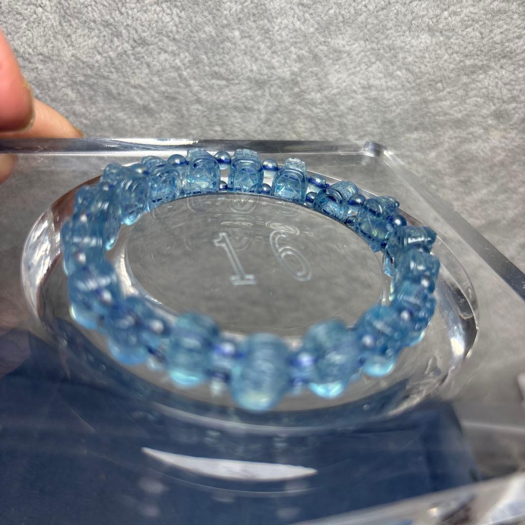 ユッキー高品質アクアマリンバングル　2-26