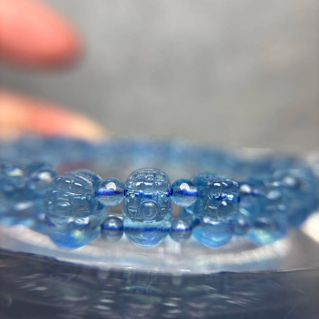 ユッキー高品質アクアマリンバングル　2-26