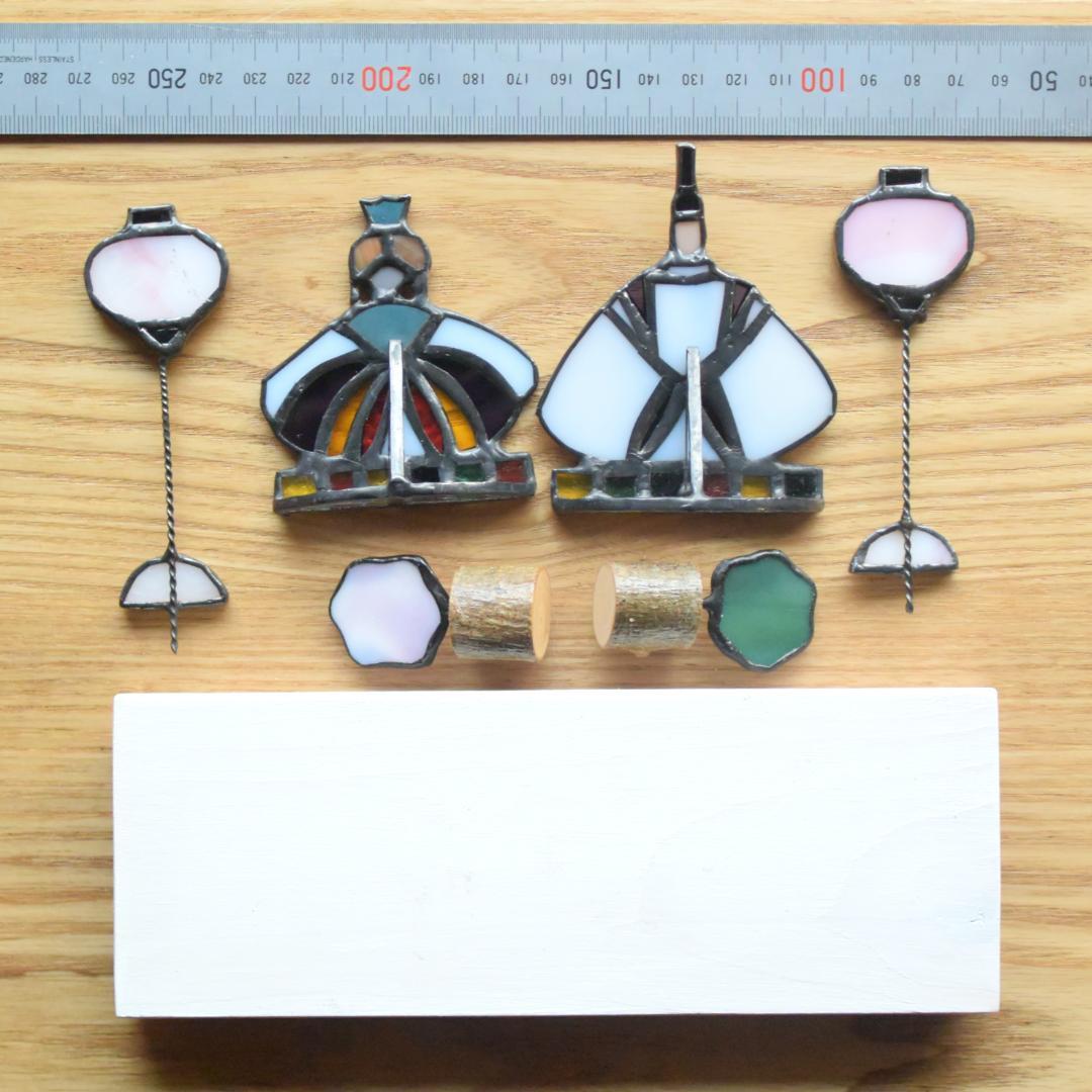 ステンドグラスのひな人形(HIN13)