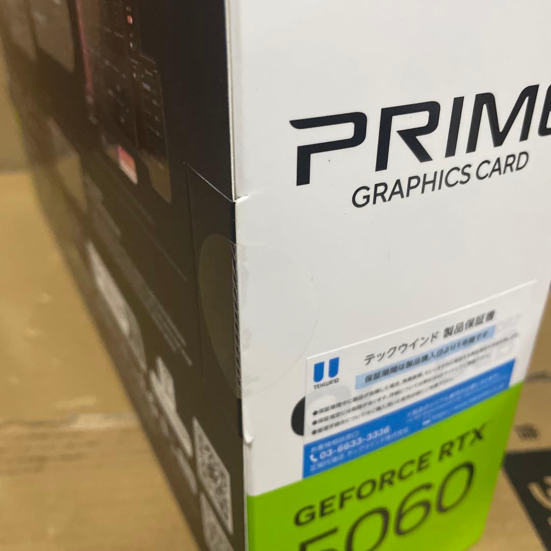 グラフィックボード・グラボ・ビデオカード PRIME GeForce RTX 5060 8GB GDDR7 Edition