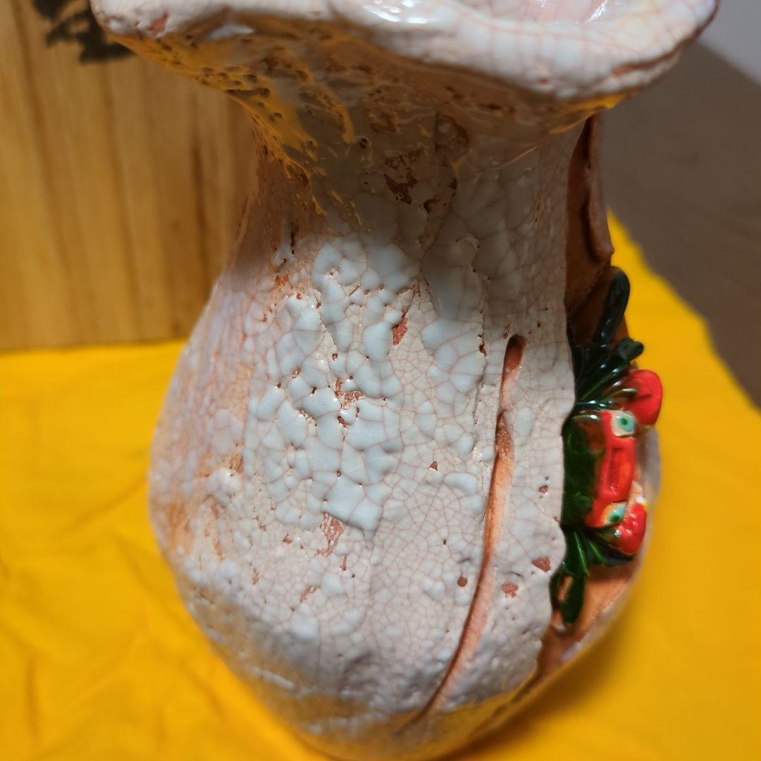 楽山焼　蟹　花瓶