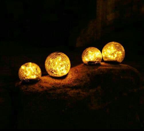 4個セット 欧米風 ソーラーランタン 自動消灯 LED ランタン2