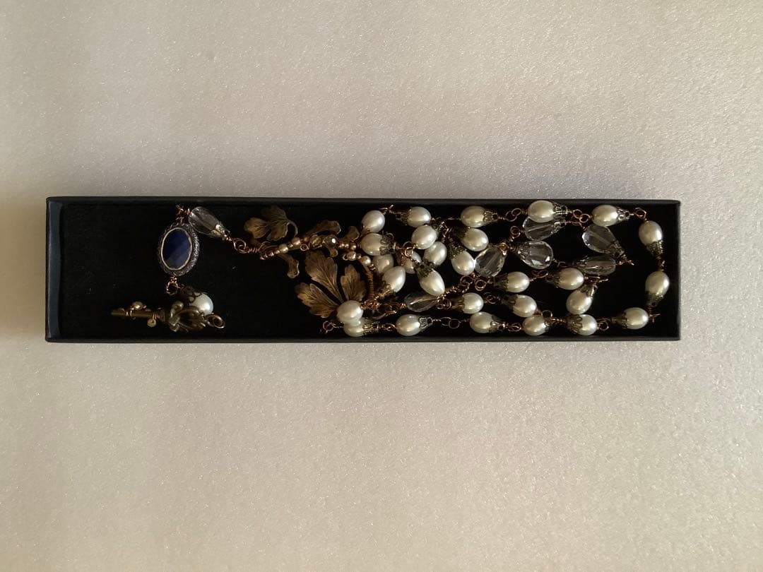 ネックレス　ハンドメイド作家さんの作品　ロザリオ風　パール風