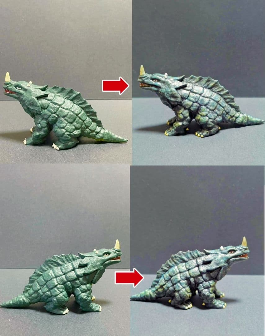 ＨＧシリーズ　アーストロン、ゴメス、シーモンス、ムルチ（改造リペイント）全4種