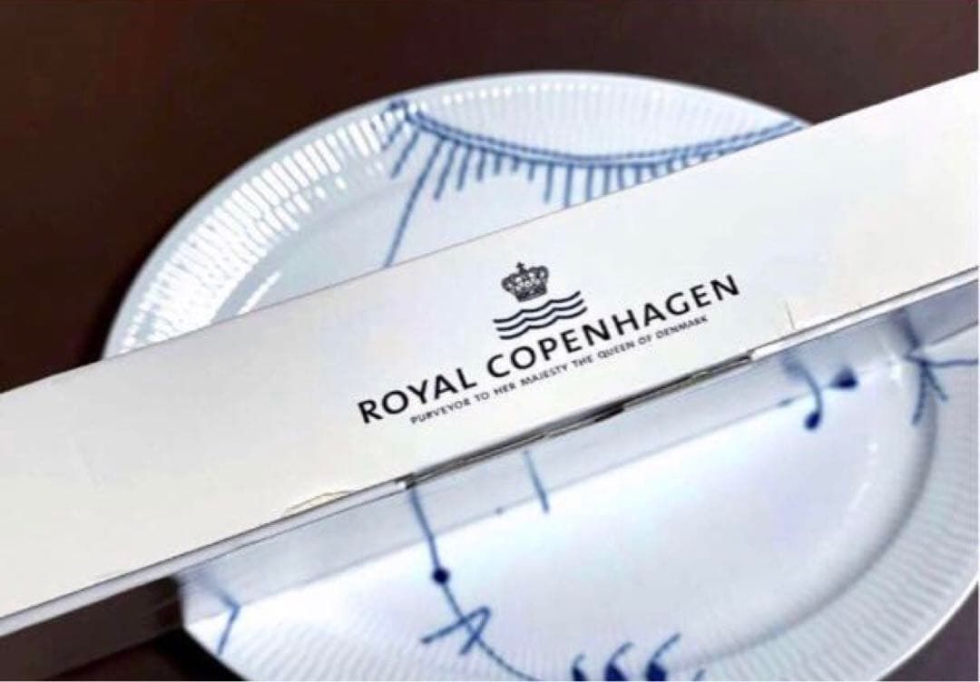 ロイヤルコペンハーゲンブルーフルーテッドメガオーバルディッシュ34.5cB未使近