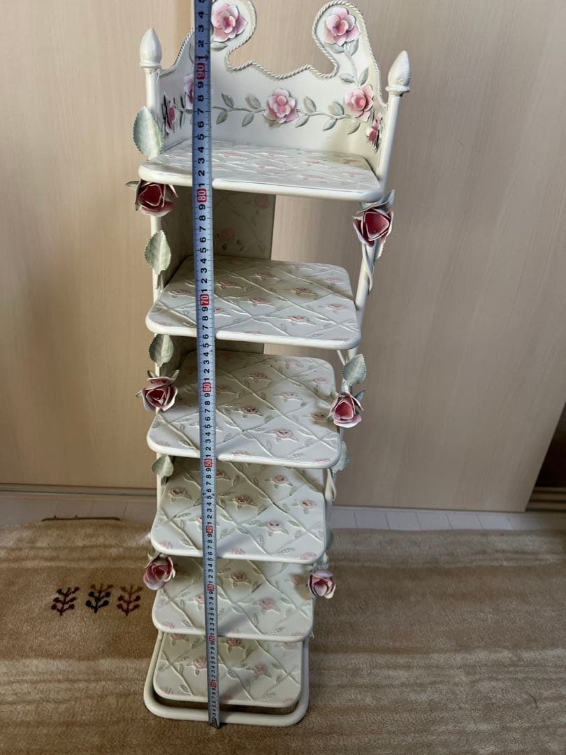 【希少品】レトロ エレガントローズアイアンシリーズ　スリッパ＆シューズラック