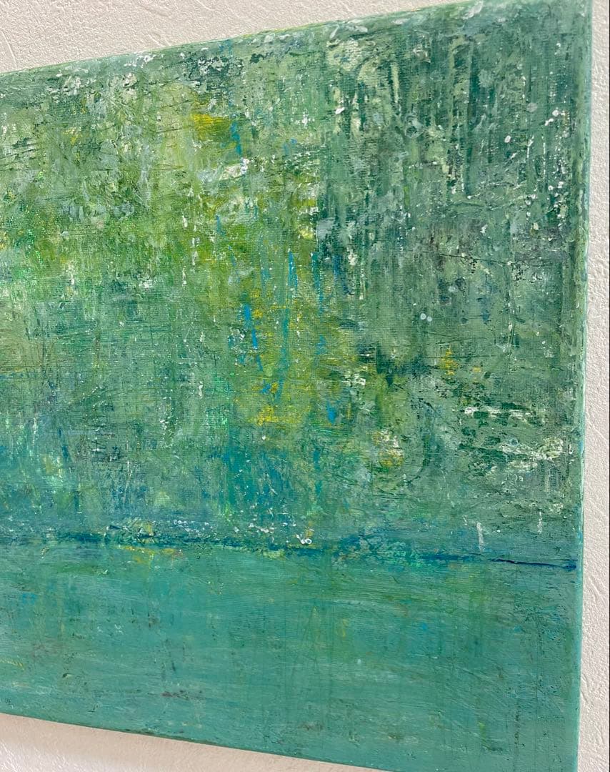 542 抽象画 アクリル画 原画 モダン キャンバスボード F6 明日を見つめる