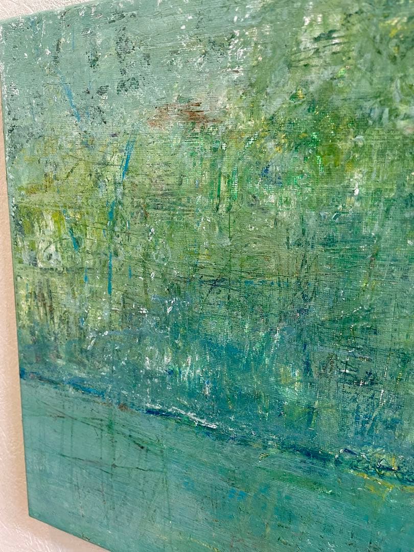 542 抽象画 アクリル画 原画 モダン キャンバスボード F6 明日を見つめる