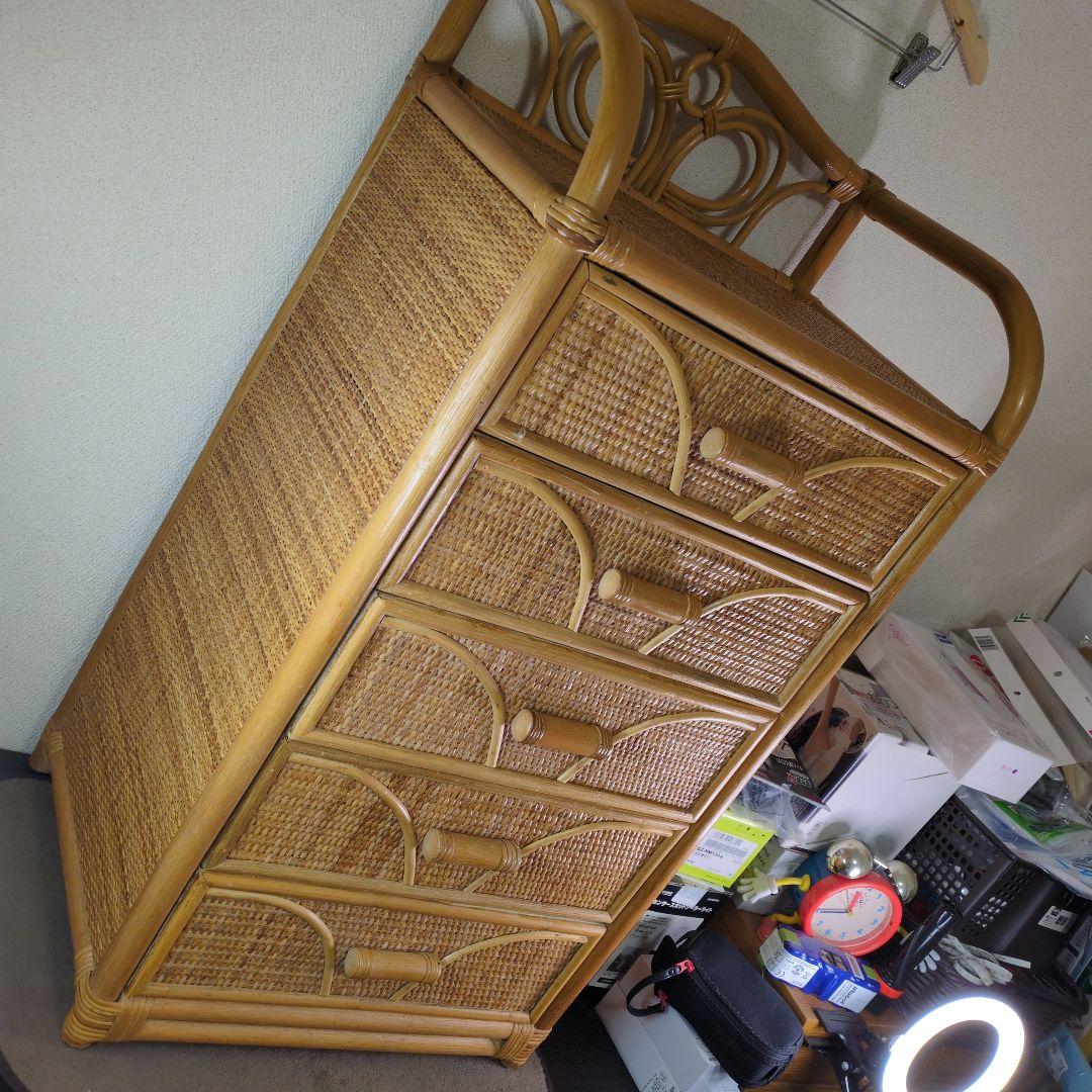 今枝商店のRomantic Rattan 籐チェスト 5杯タイプ【美品】