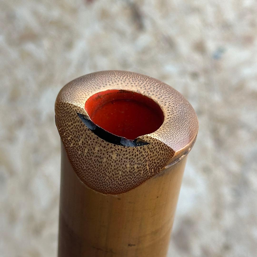 尺八 露秋銘 都山流 銀巻 歌口キャップ 伝統楽器 和楽器 管楽器 笛