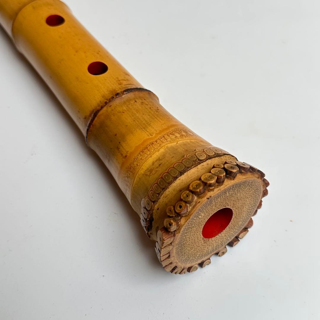 尺八 露秋銘 都山流 銀巻 歌口キャップ 伝統楽器 和楽器 管楽器 笛