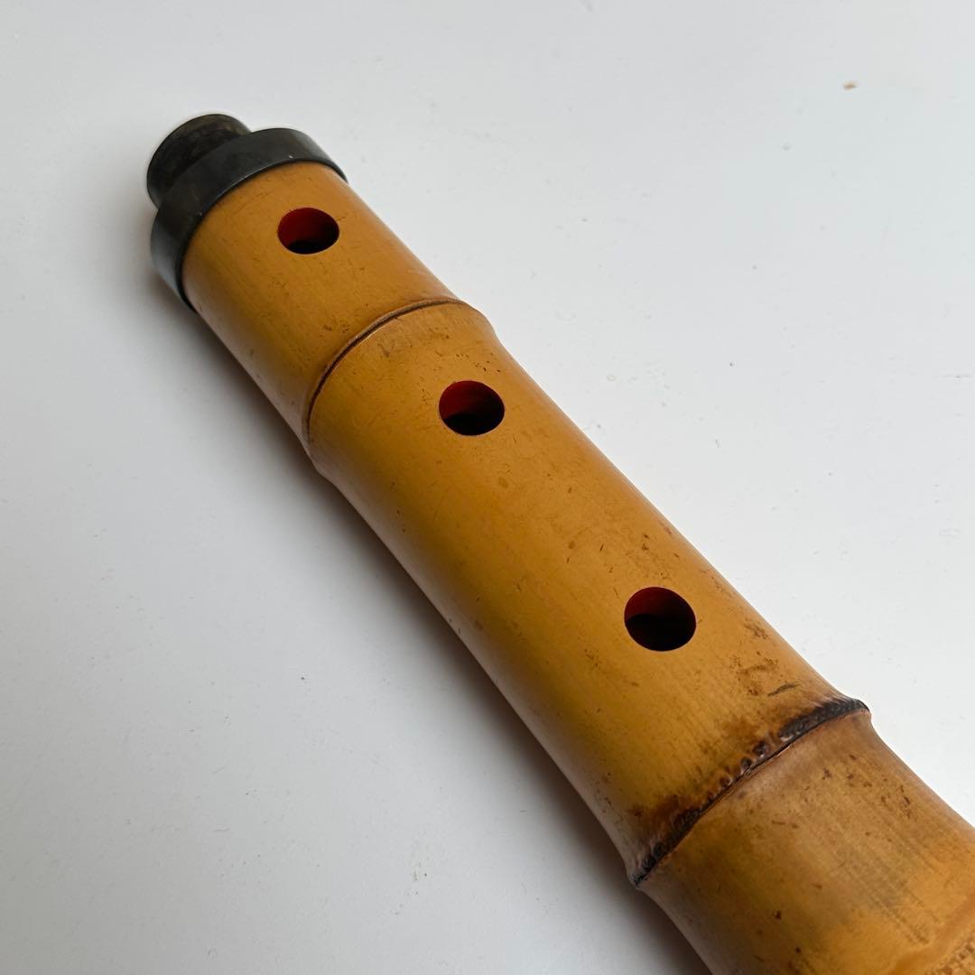 尺八 露秋銘 都山流 銀巻 歌口キャップ 伝統楽器 和楽器 管楽器 笛