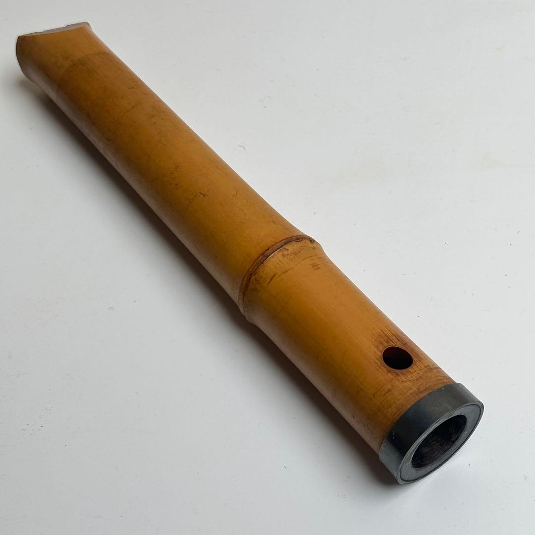 尺八 露秋銘 都山流 銀巻 歌口キャップ 伝統楽器 和楽器 管楽器 笛