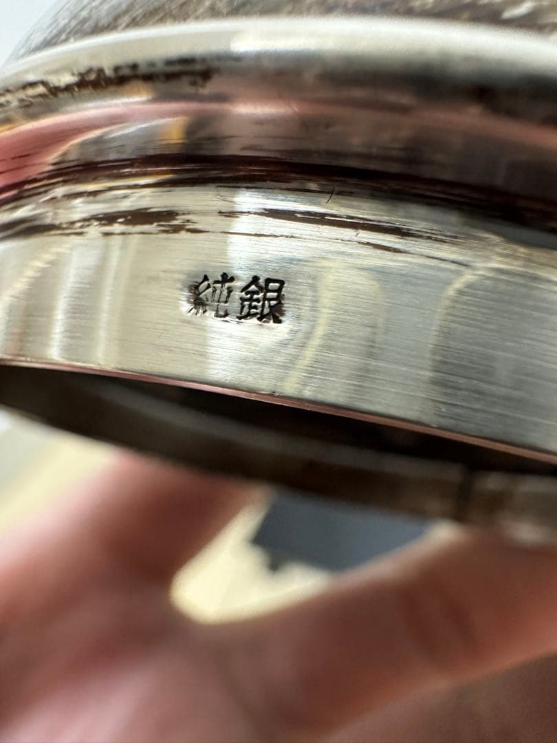 中国　青磁香炉　清時代　純銀刻印　火屋65g骨董古美術　アンティーク