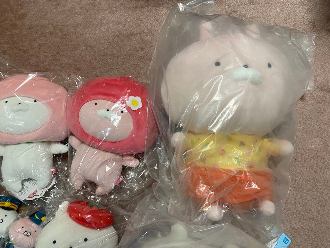 【新品】うさまる　ぬいぐるみ　いちご　等身大　セット