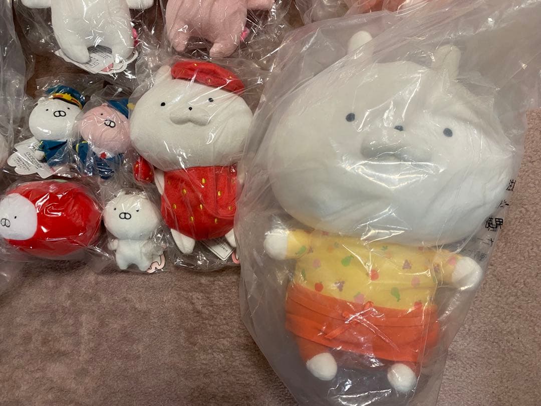 【新品】うさまる　ぬいぐるみ　いちご　等身大　セット