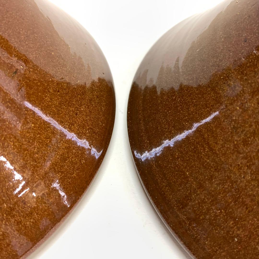 布志名焼 深鉢 ２点 直径17.6 cm スリップウエア 民藝 レトロ
