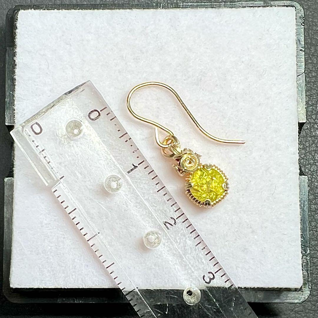 【新春セール⑥】スフェーン　ワイヤーラッピング　ピアス　14kgf