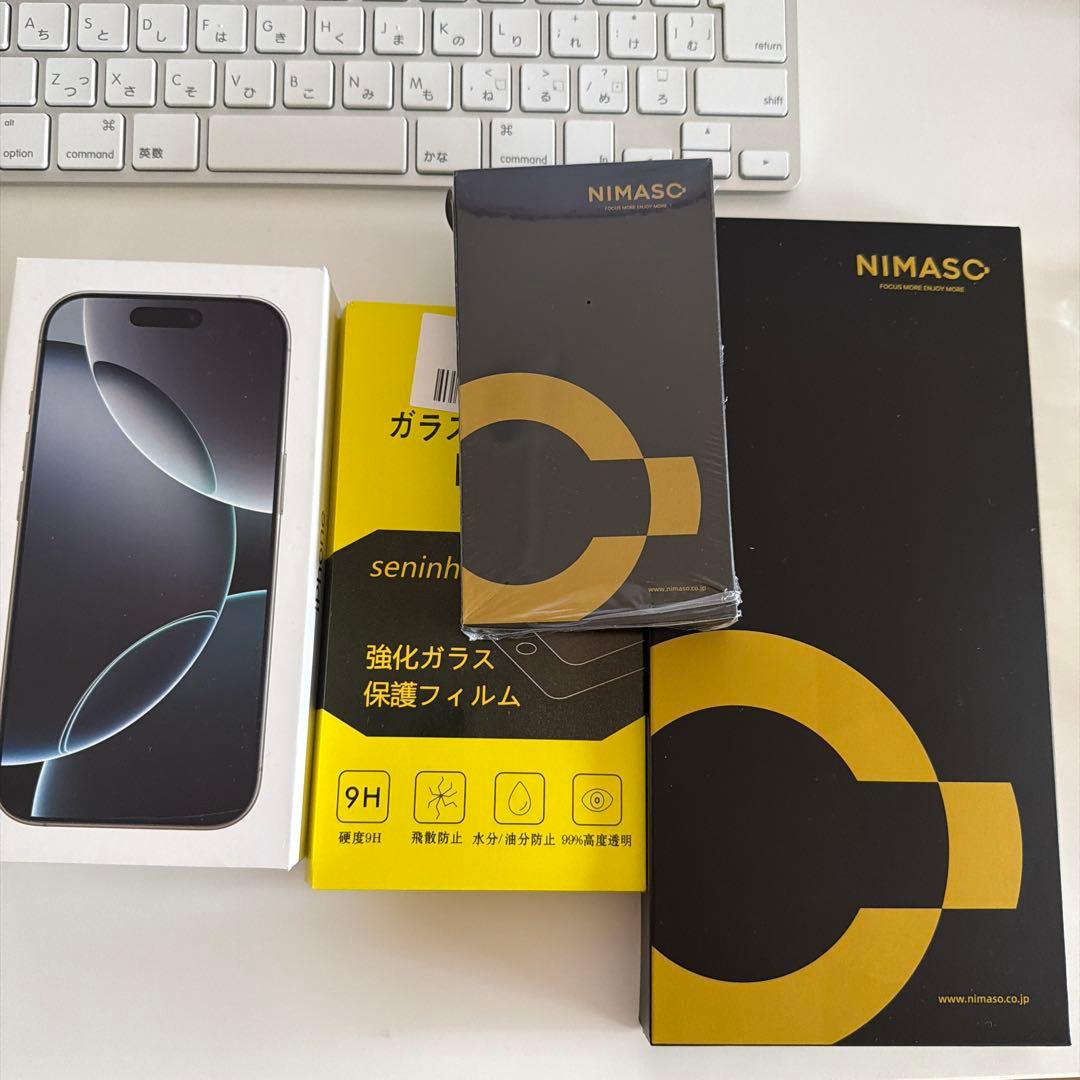 iPhone16Pro ホワイトチタニウム 128G 電池残95% 白