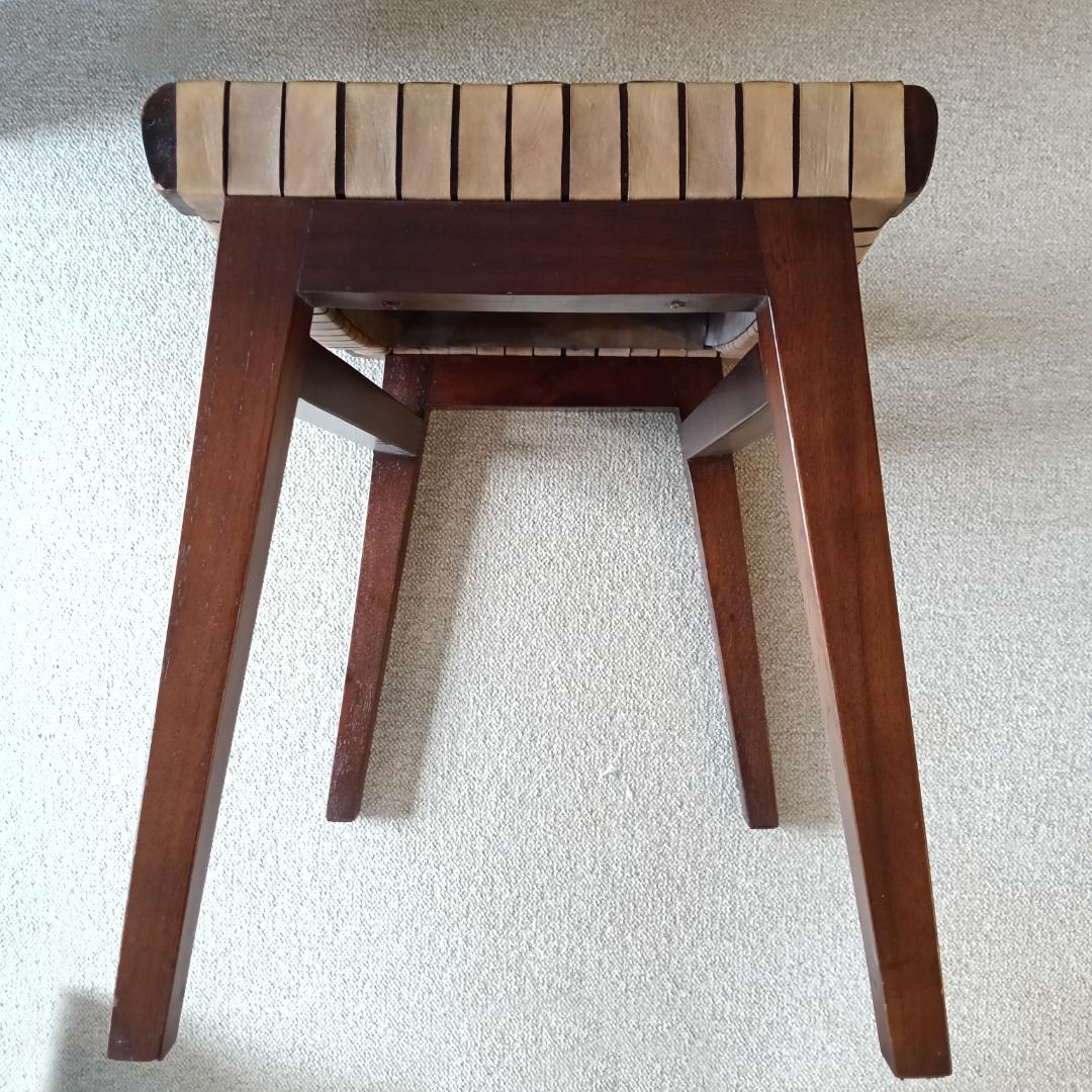 本革スツール～Woven leather stool～