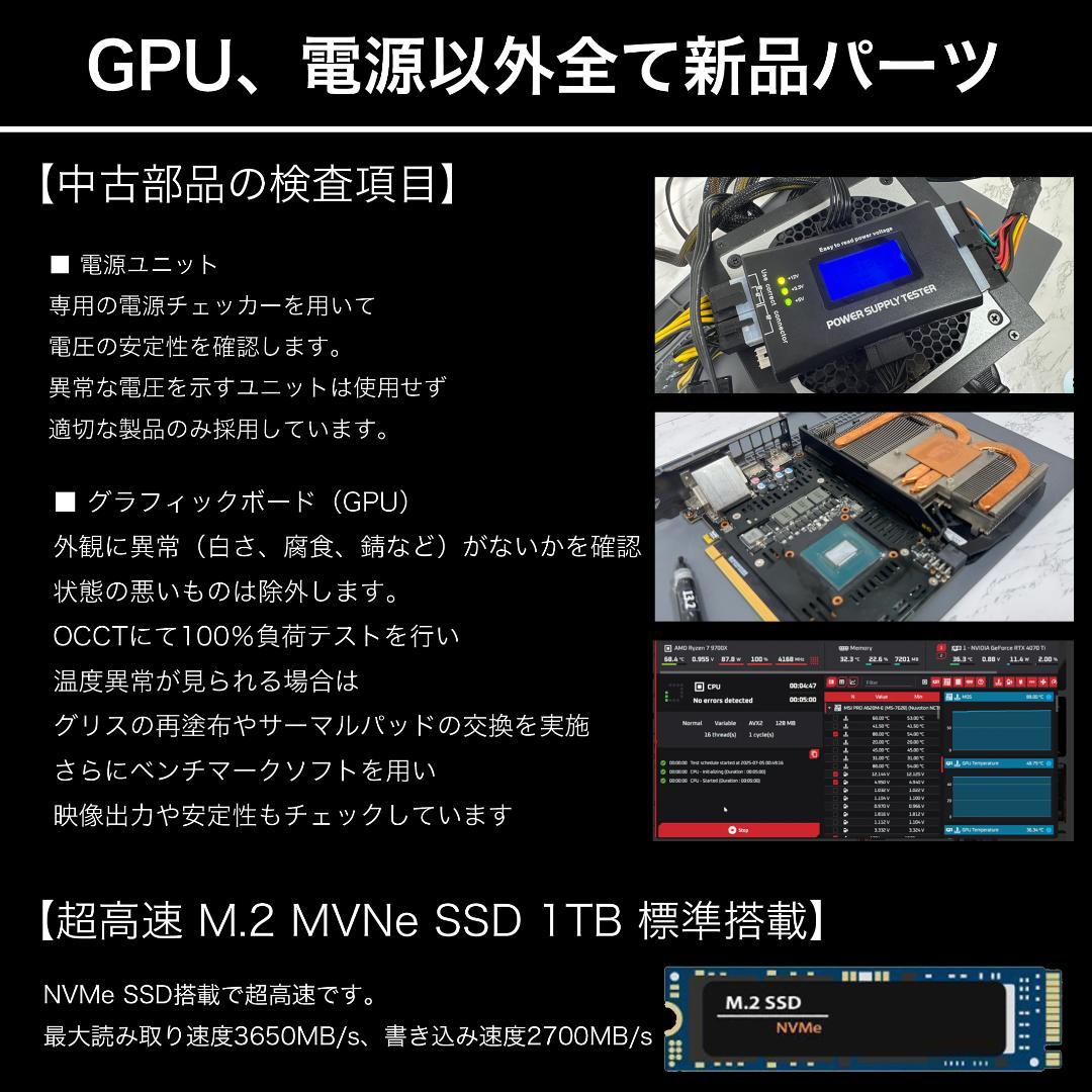 【リファPC】 RTX4070Ti搭載ゲーミングPCフルセット cxwh