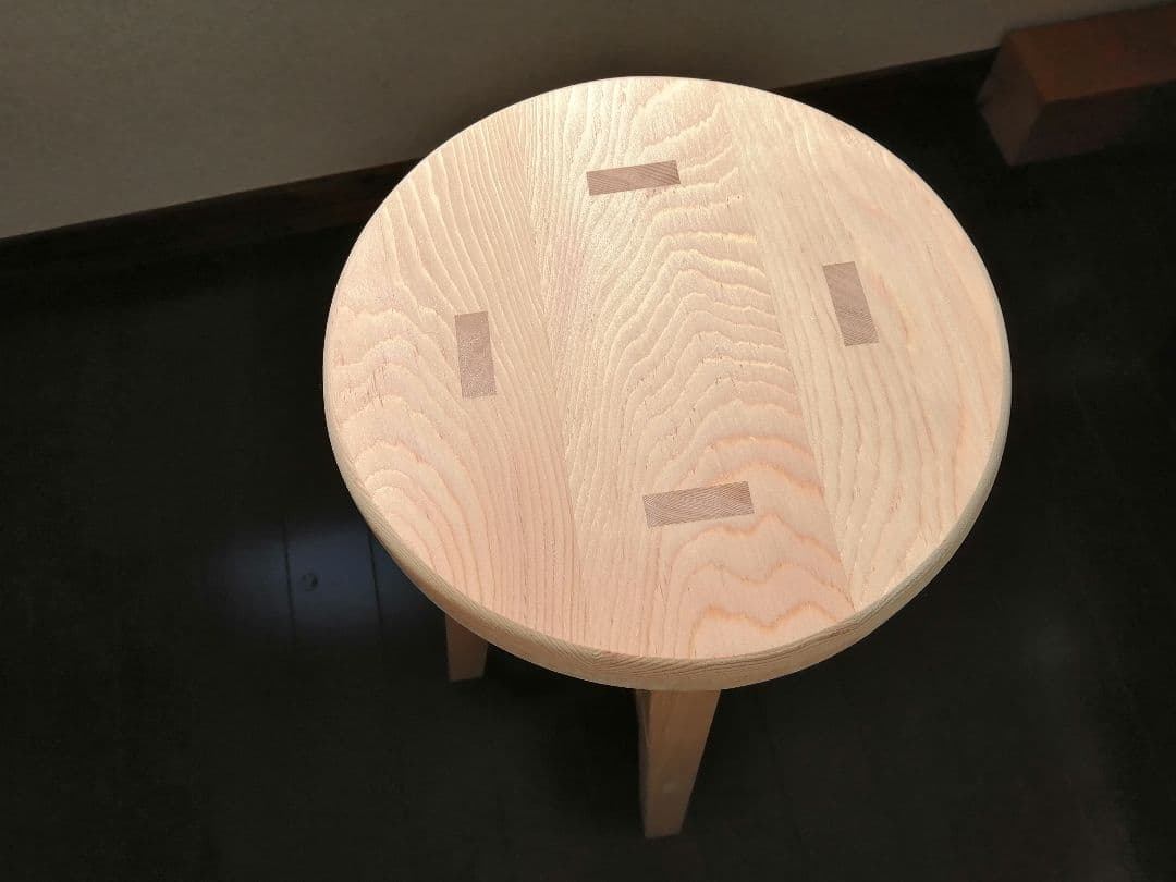 【ほぞ組】木製スツール　高さ65cm　丸椅子　stool　花瓶台