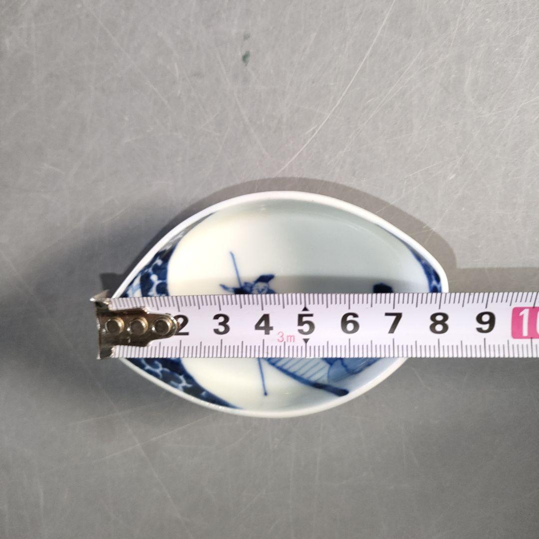 A1284-4/三川内焼/平戸嘉久正窯/染付人物文銘々皿 大10客・小10客/