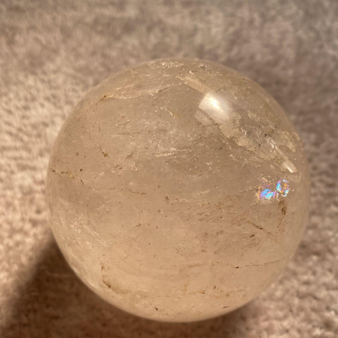 大セール虹キラッキラ水晶大珠6.8〜70ミリ　ブレスの浄化にも◎