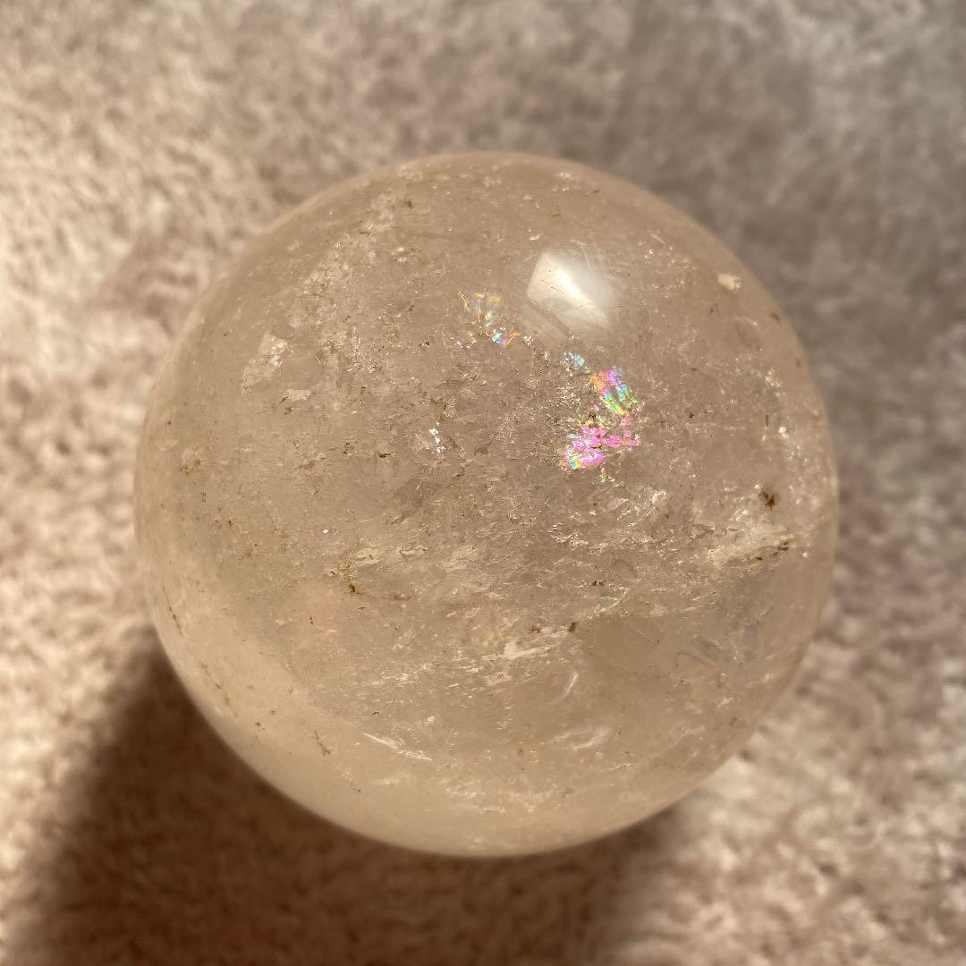 大セール虹キラッキラ水晶大珠6.8〜70ミリ　ブレスの浄化にも◎