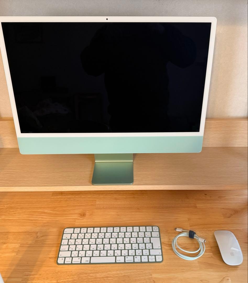【メモリ16GB/512GB】iMac 24インチ M1 8コアGPU グリーン