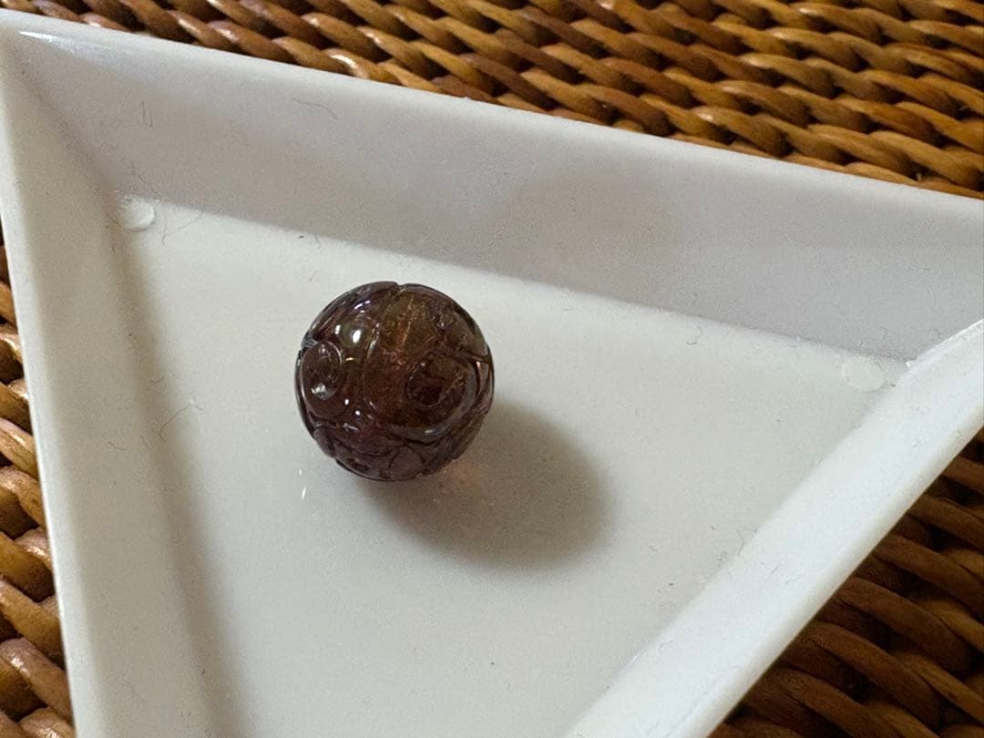 透明☆*。ボルドーカラートルマリン マニ車 回紋珠(*´˘`*)