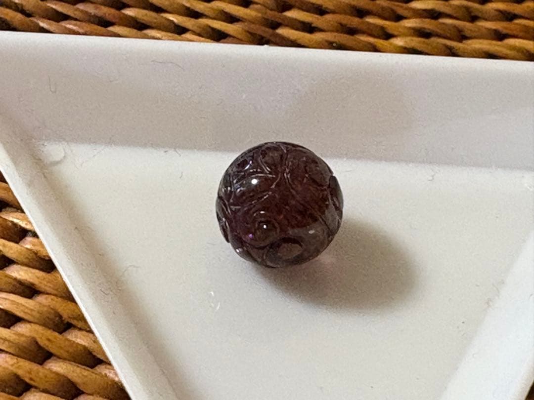 透明☆*。ボルドーカラートルマリン マニ車 回紋珠(*´˘`*)