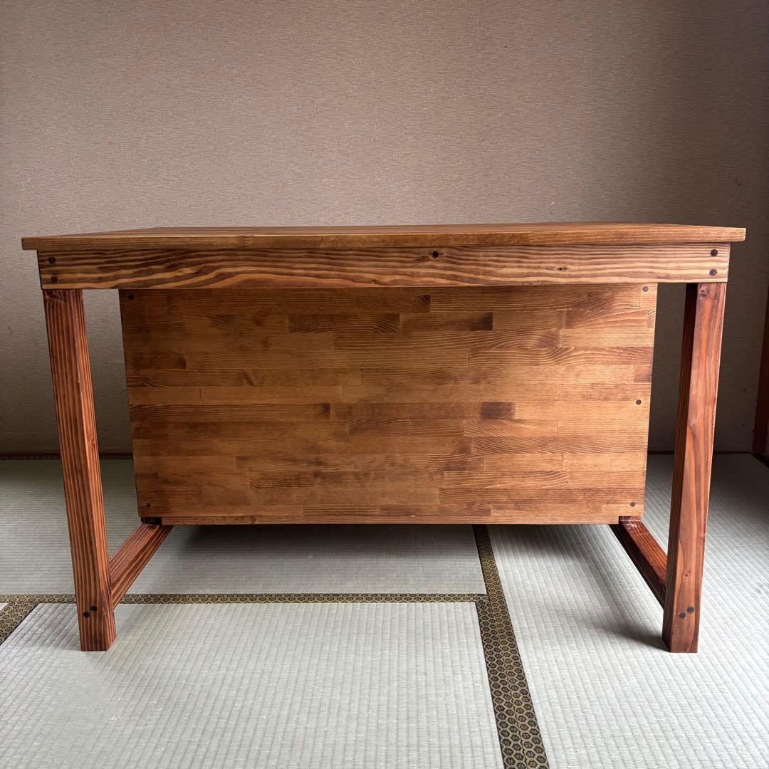 ハンドメイド　カウンター収納付　テーブル　オーダー受け付けます。