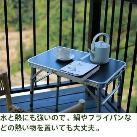 ❣️2点セット❣️キャンプテーブル アウトドア 茶 耐熱 コンパクト 防水