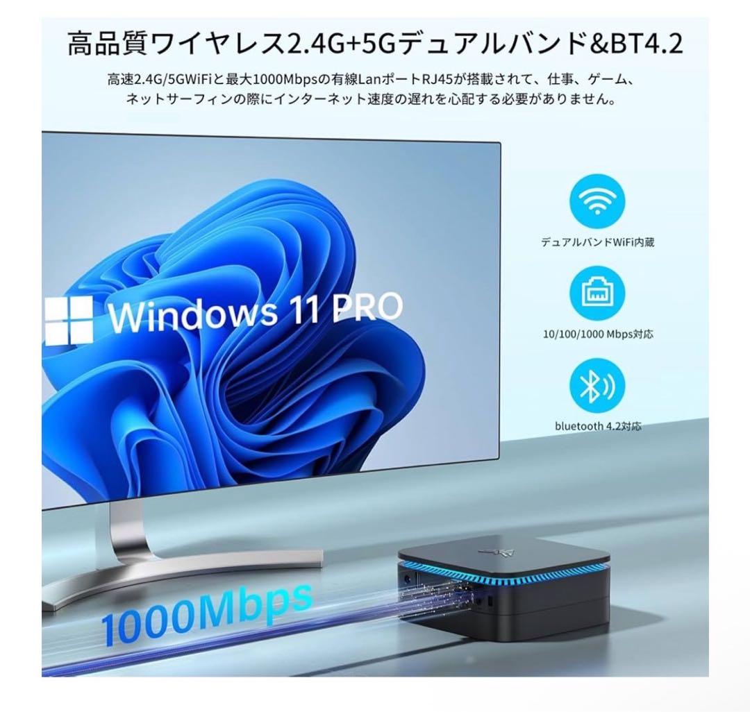 Alder Lake CPU n95 RAM16GB SSD 512GBミニpc