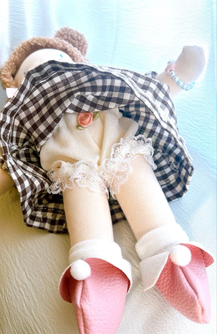 ウォルドルフ人形B体　ピンクのショールの女の子