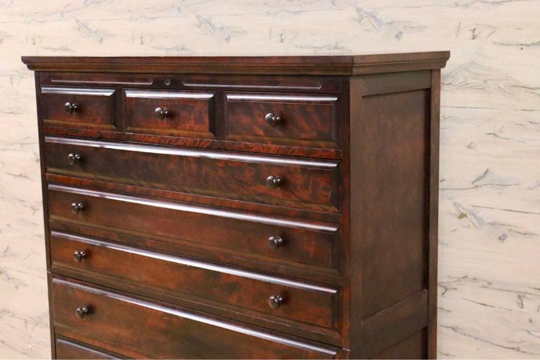 GMGS252○神居民芸 7段チェスト 整理箪笥 整理タンス 衣装箪笥 樺材