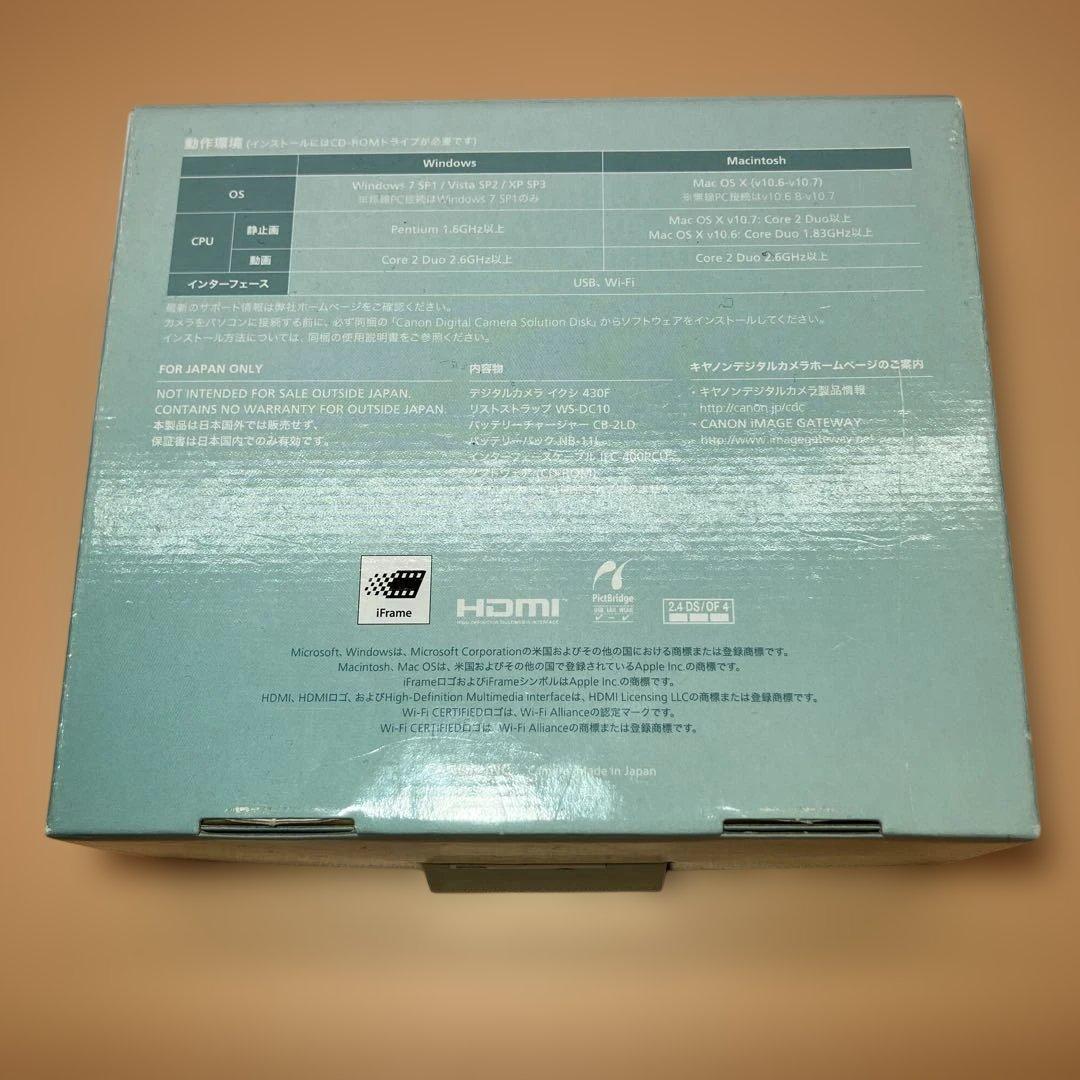 【状態良好品】【即購入可】Canon IXY 430F コンパクトデジタルカメラ