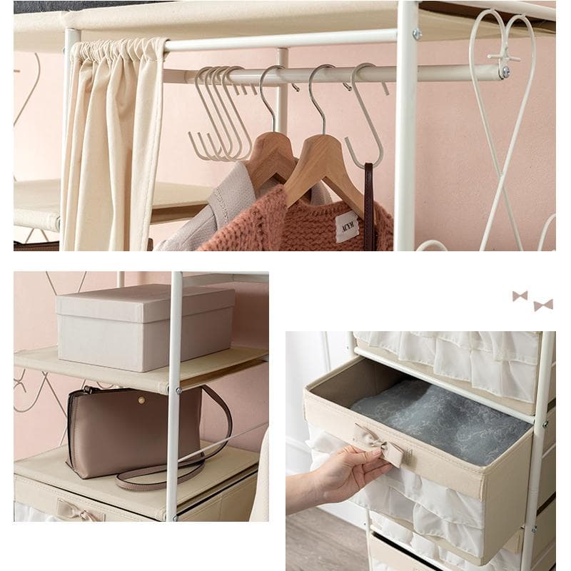 【新品】ハンガーラック　フリル　大人可愛い　コートラック　アウトレット