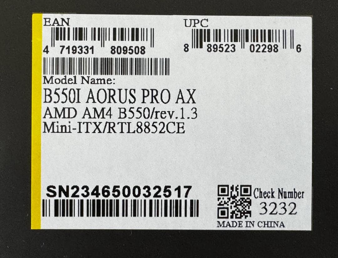 マザーボード Gigabyte B550I AORUS PRO AX (AM4)