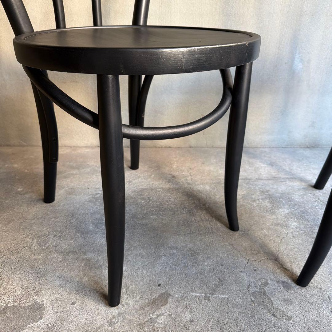 曲木　ベントウッドチェア　2脚セット　マットブラック塗装