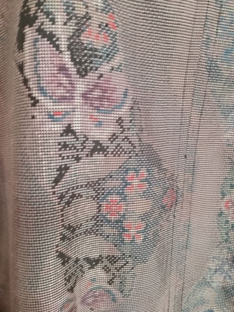 エプロンワンピース　大島紬　９マルキ　2wayタイプ