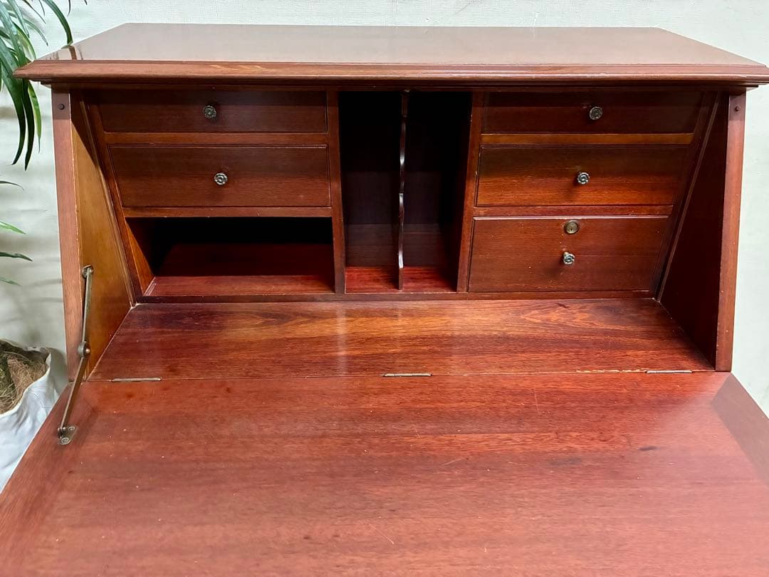 yU☆管394☆英国製☆アンティーク☆ライティングビューロー☆机